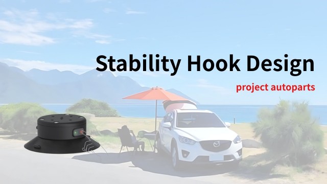 OEM mounting bracket securing car roof umbrella