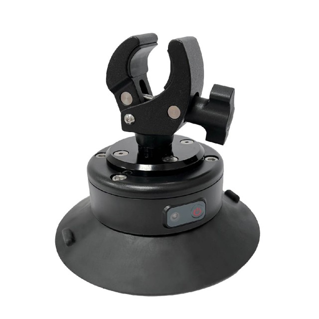 Giiko series suction cup mount with adjustable clamp, designed for secure attachment of devices to smooth surfaces.