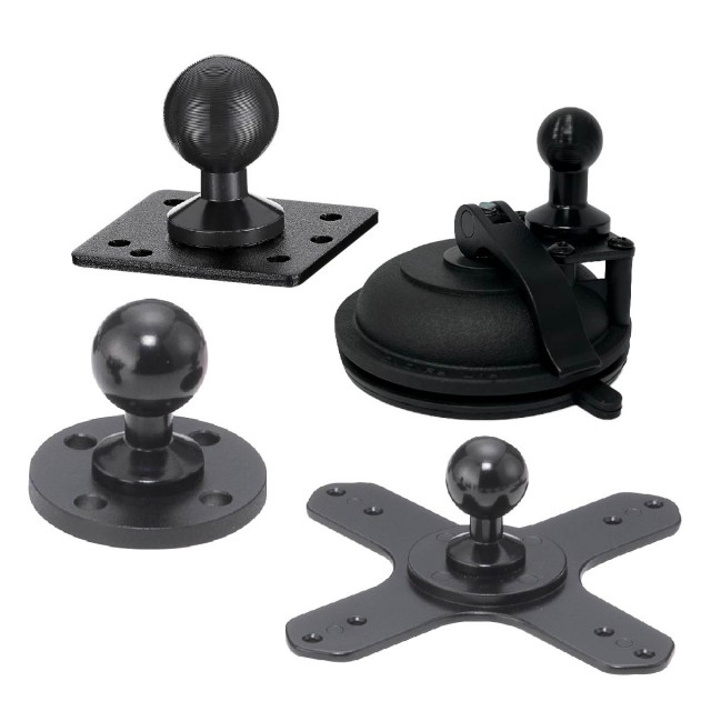 PROJECT AUTOPARTS mounting base components, including round, square, suction, and cross-shaped bases, designed for versatile device attachment.